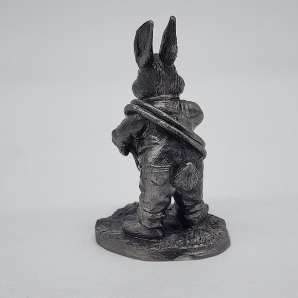 Michael Ricker Pewter Rabbit Figure Playing Wind Instrument 1997 #241/3060 VTG 3 - Picture 3 of 6